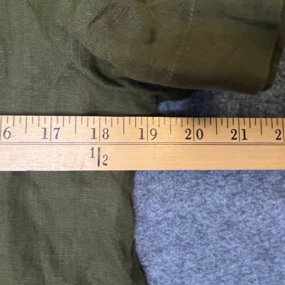 Quince Linen Short Sleeve Shirt Womens XS Martini Olive Camp Lagenlook NEW - Picture 7 of 11